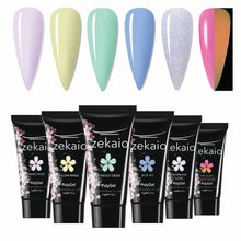 Cargar imagen en el visor de la galería, COMBO 🦄 con los 6 Colores de Polygel Unicorn. Todo en una bolsita de algodón orgánico hermosa!