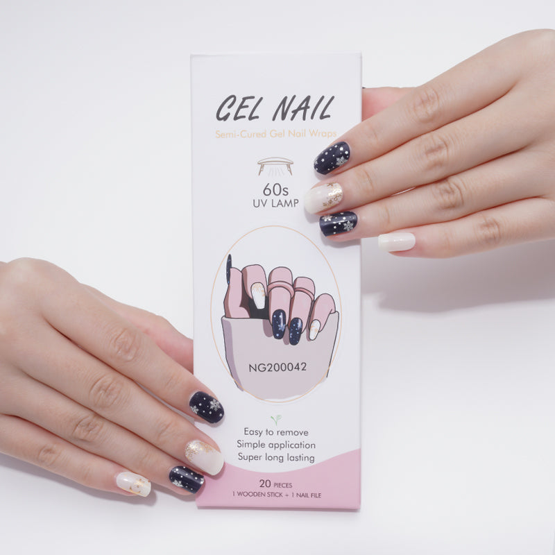 Gel Nail Sticker Nieve Invernal